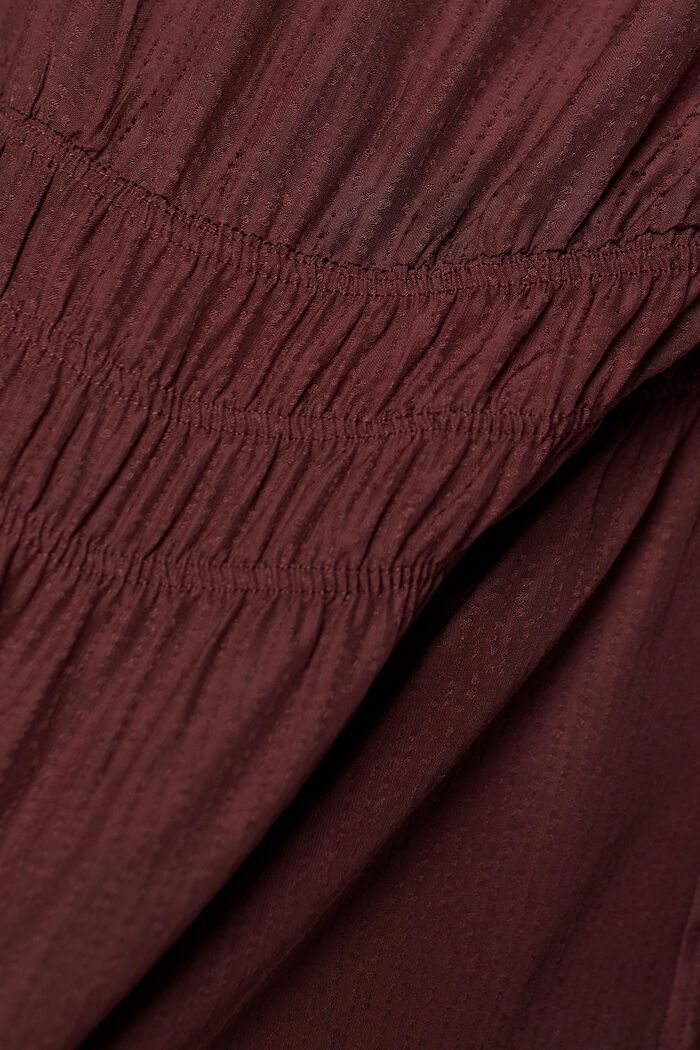Wrap-over effect blouse, LENZING™ ECOVERO™, BORDEAUX RED, detail image number 4