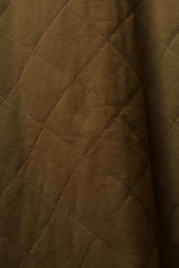 Quilted Shacket, KHAKI GREEN, detail image number 5