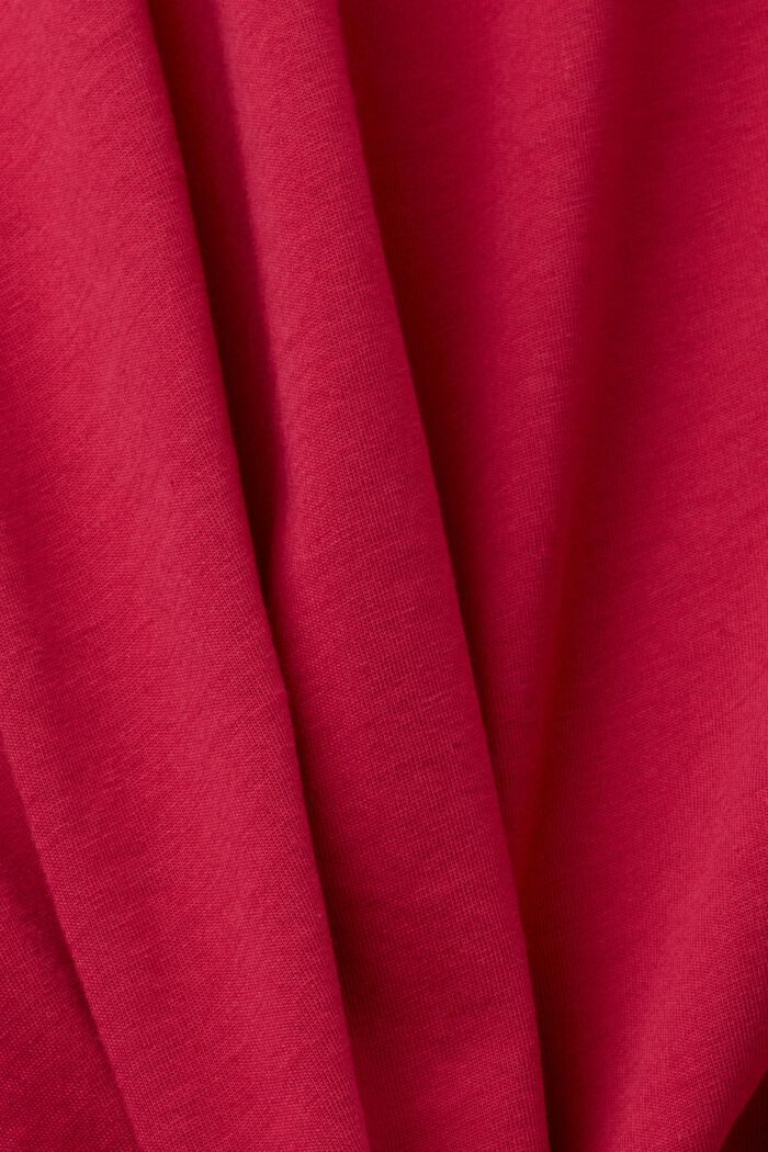 Sustainable cotton t-shirt with chest pocket, DARK PINK, detail image number 5