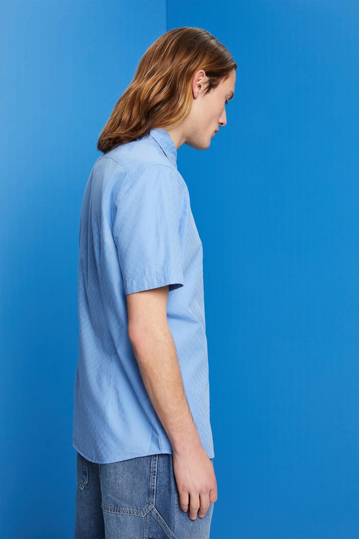Textured slim fit shirt, LIGHT BLUE, detail image number 3