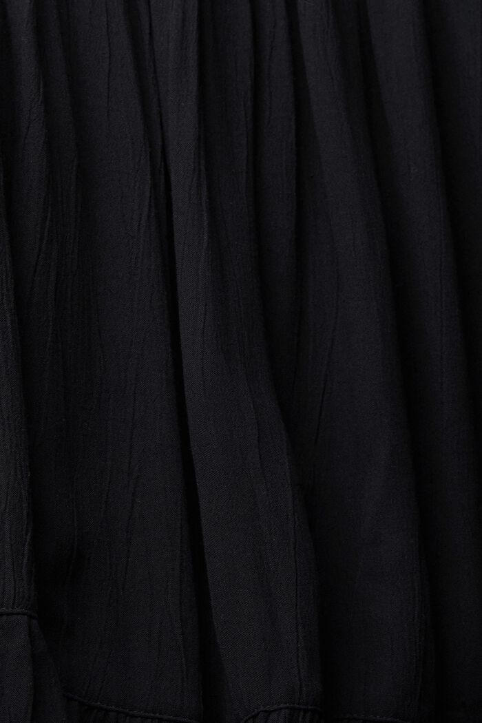 Mini dress with a flounce hem, LENZING™ ECOVERO™, BLACK, detail image number 1