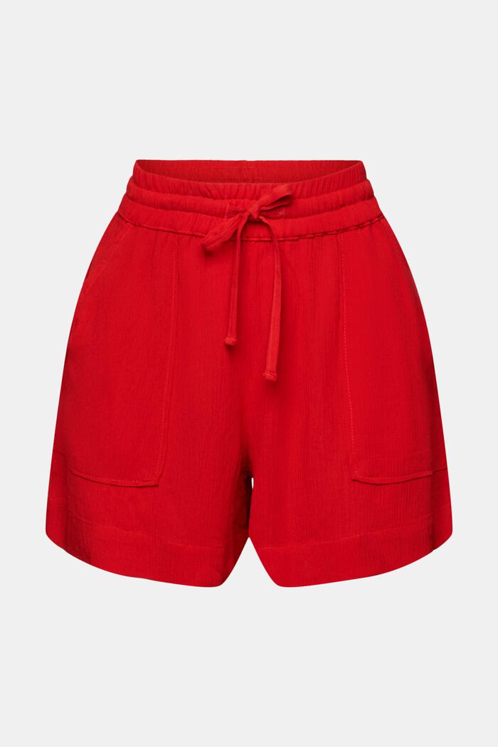 Crinkled Beach Shorts, DARK RED, detail image number 6