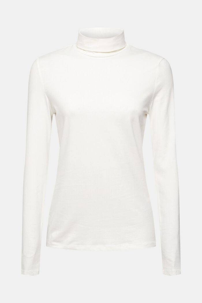 Turtle neck long sleeve top, OFF WHITE, detail image number 2