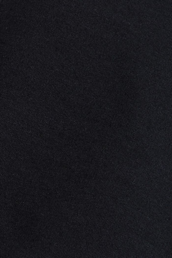 Zipper sweatshirt, cotton blend, BLACK, detail image number 4