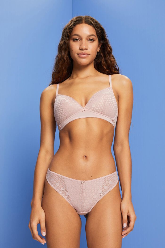 ESPRIT - Soft bra in geometric lace at our online shop