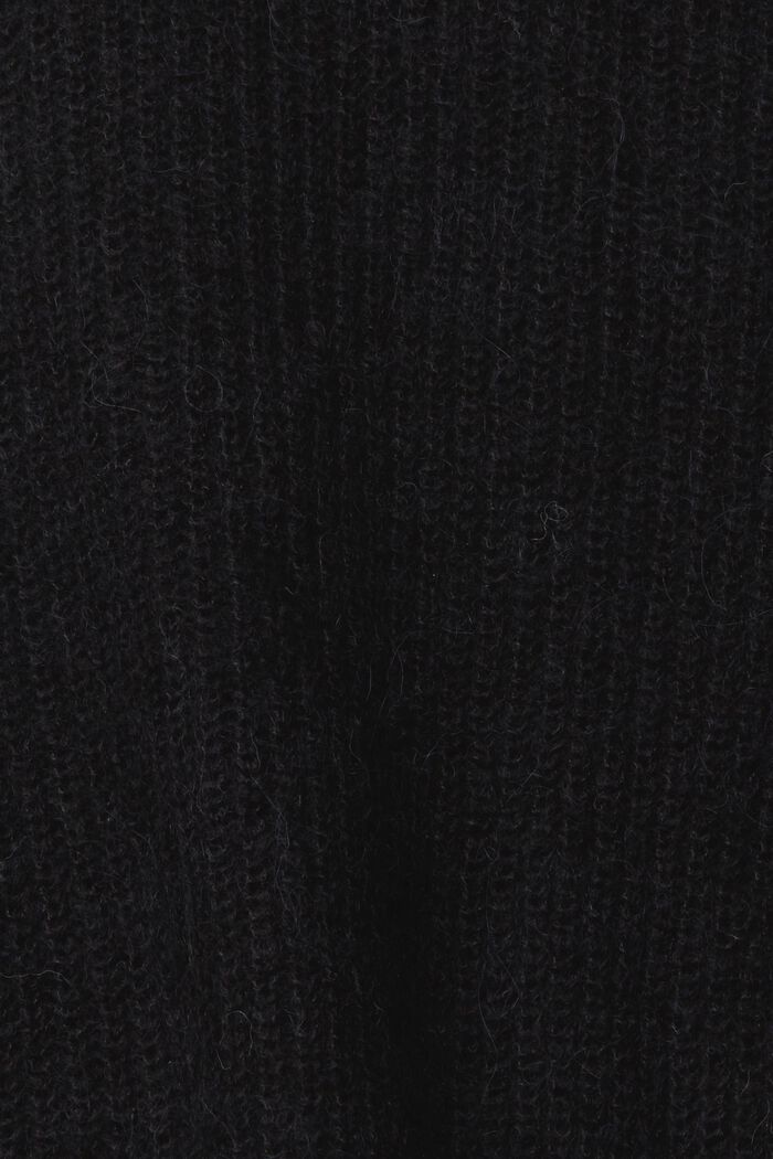 Alpaca blend: Cardigan, BLACK, detail image number 1