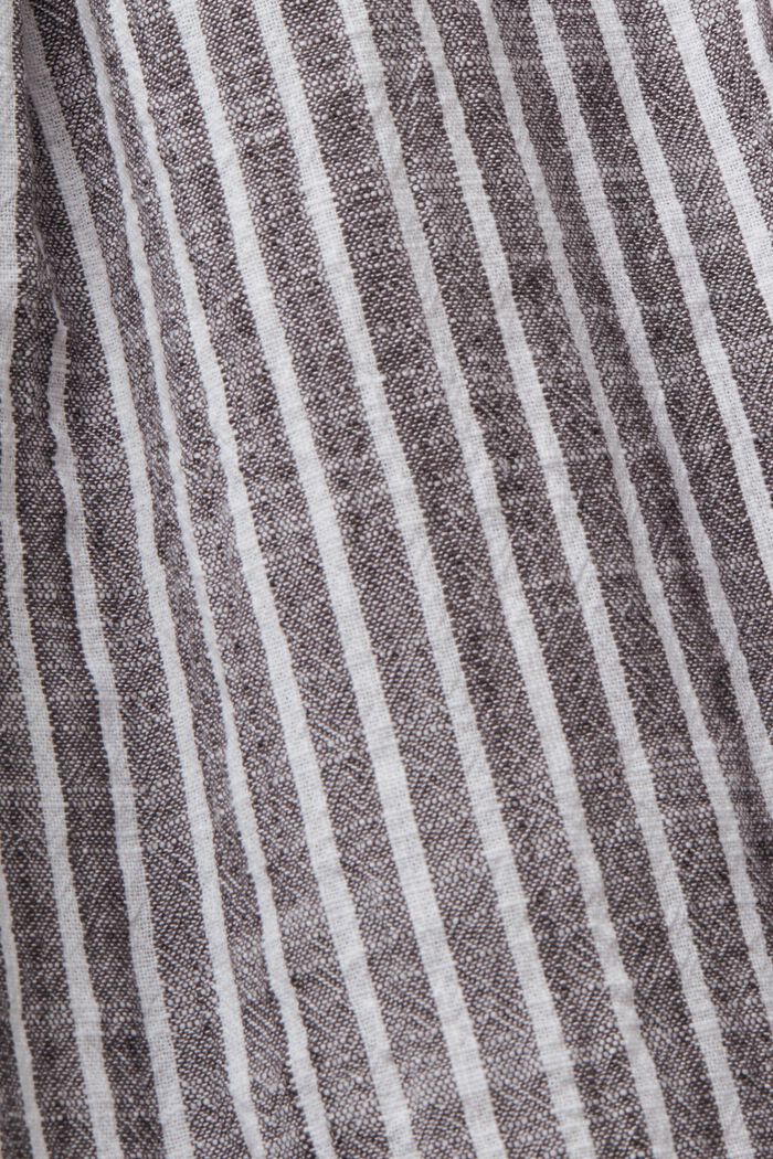 Striped short-sleeve blouse, 100% cotton, ANTHRACITE, detail image number 5