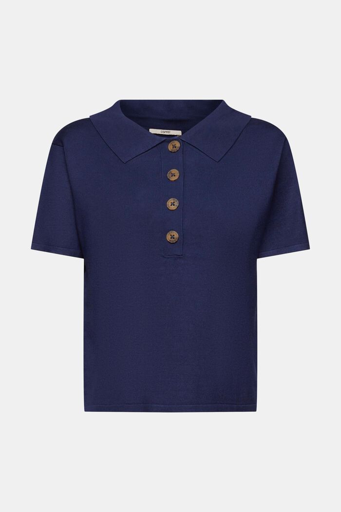 Troyer jumper with short sleeves, NAVY, detail image number 6