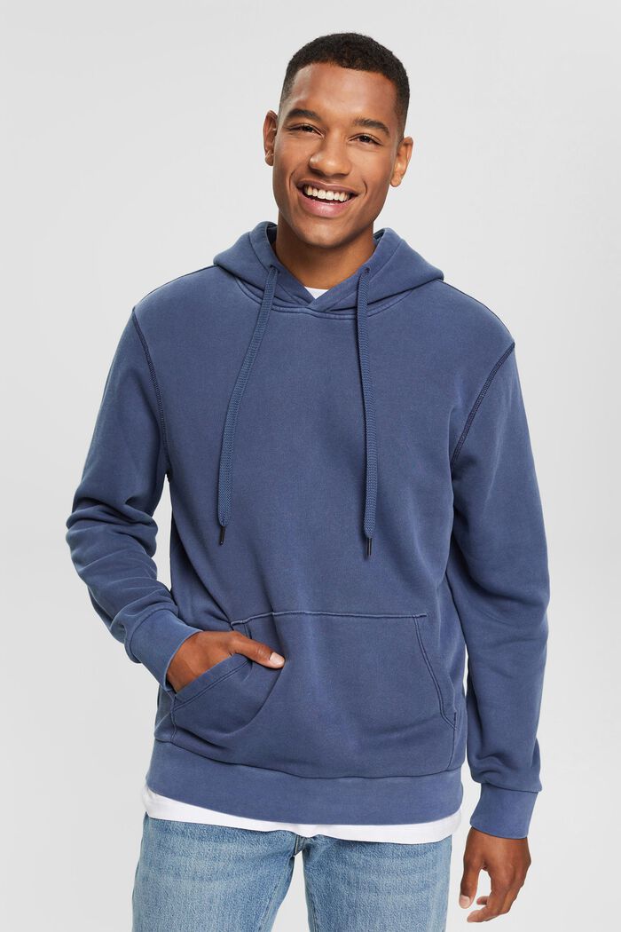 Sweatshirt hoodie, NAVY, detail image number 0