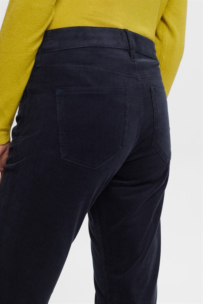 Mid-Rise Slim Corduroy Trousers, NAVY, detail image number 2