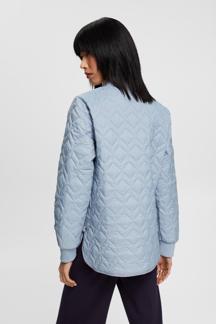 Quilted jacket with rib knit collar, LIGHT BLUE LAVENDER, detail image number 3