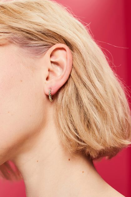 Twisted Gold-Tone Hoop Earrings