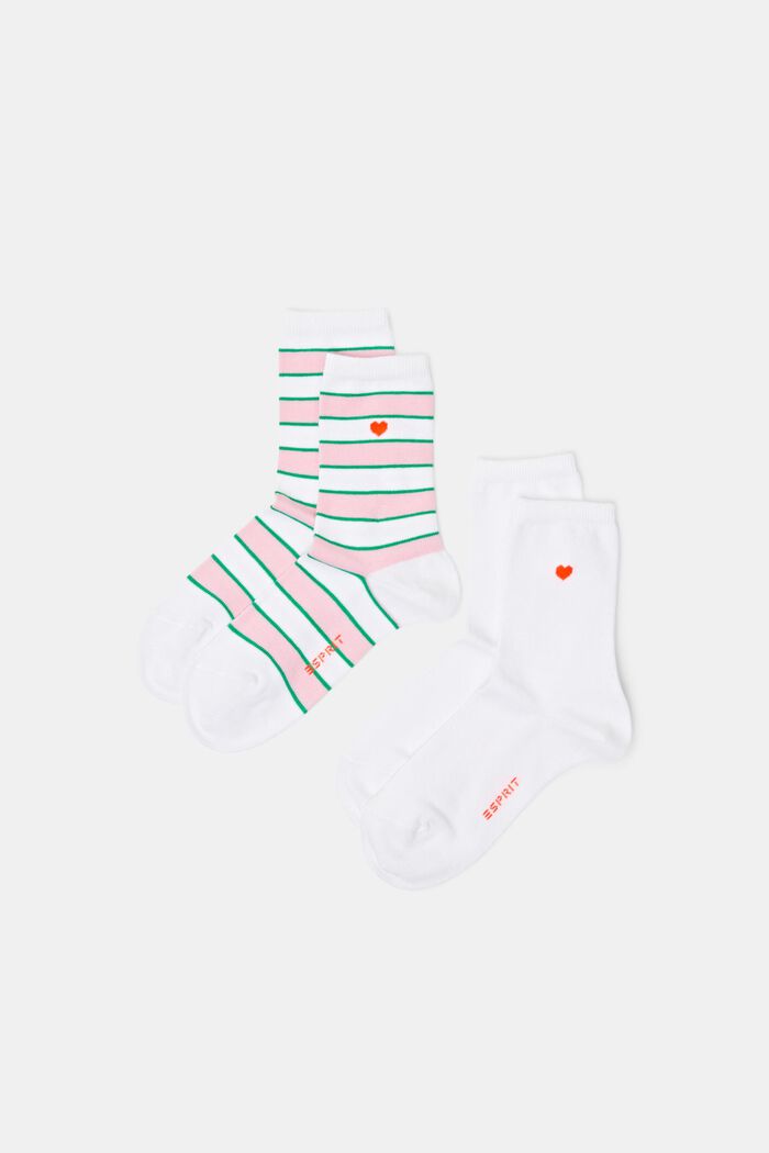 2-Pack Striped Socks, OFF WHITE, detail image number 0