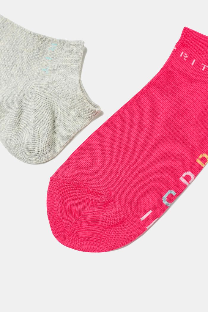 Double pack of trainer socks with a logo, MOULINE, detail image number 1