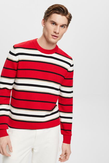 Striped jumper with cashmere