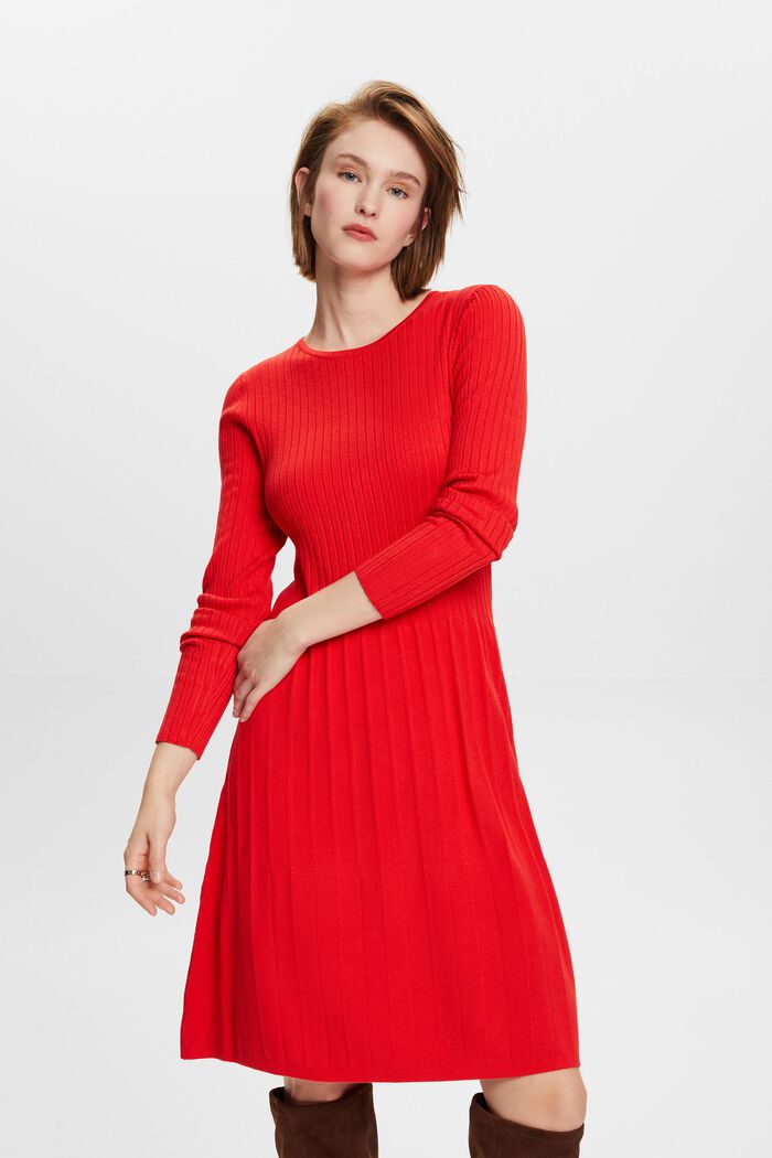 Esprit Casual Women Dresses Flat Knitted Kneelength 