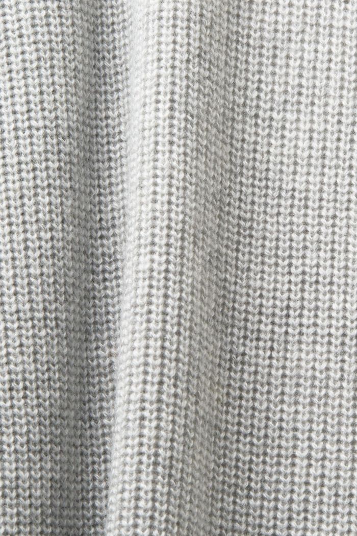 Open-Front Long Hooded Cardigan, LIGHT GREY, detail image number 5