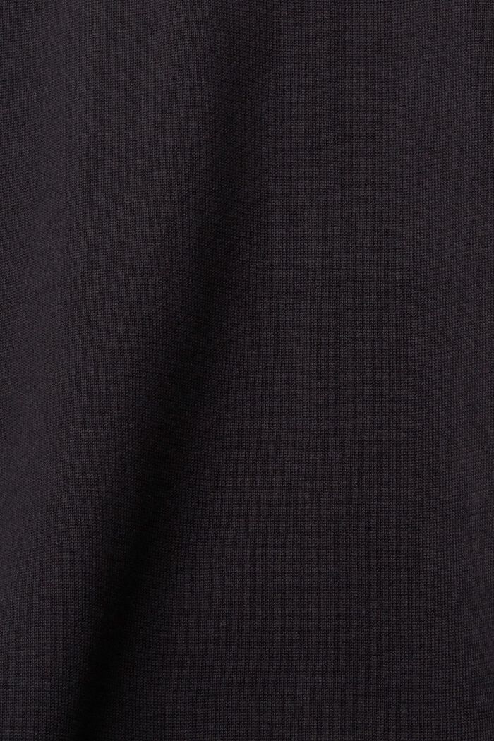 Knit hooded jumper, BLACK, detail image number 4