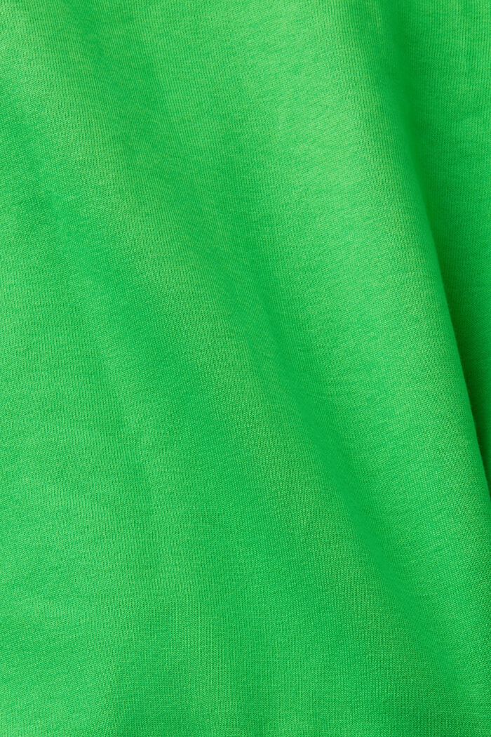 Cropped zip trough hoodie, GREEN, detail image number 5