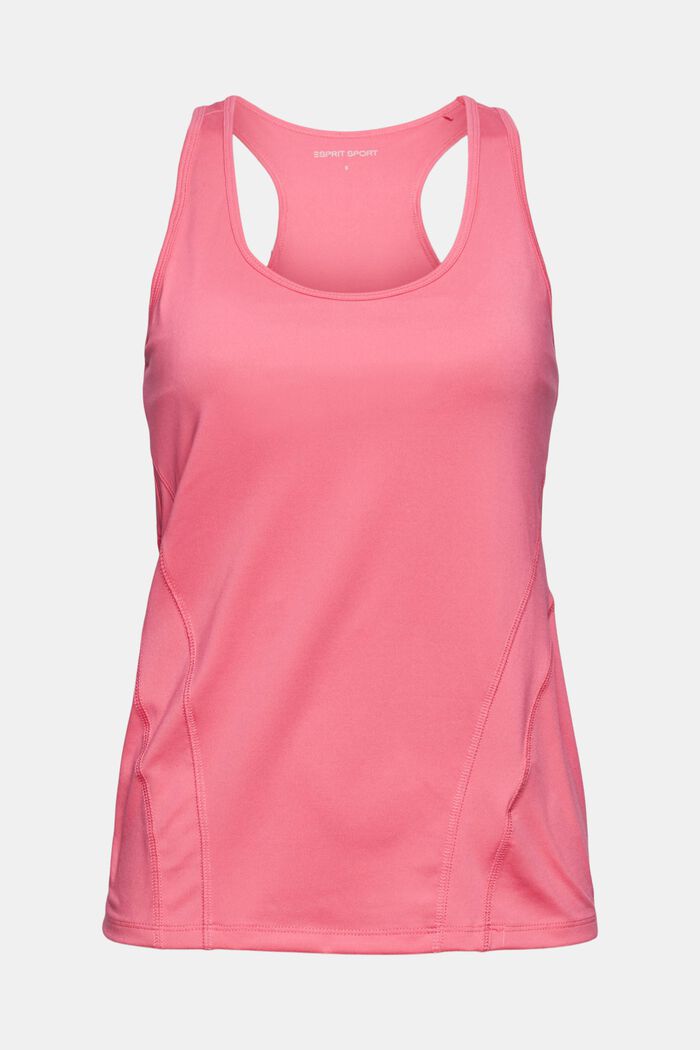 Made of recycled material: sleeveless top with cups and E-DRY