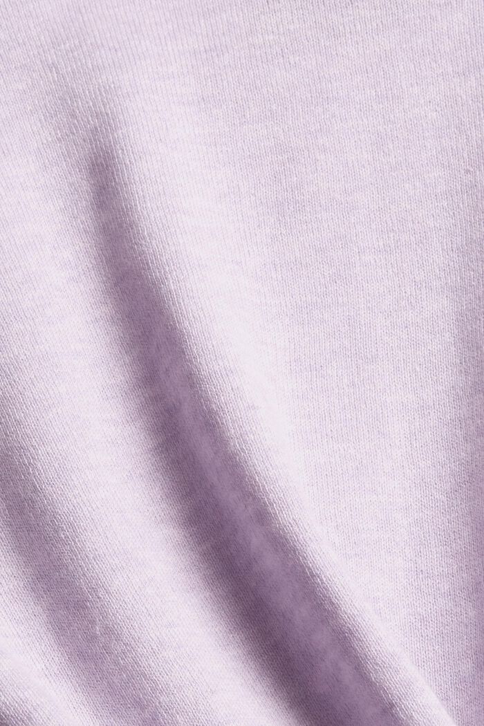 Knitted cotton jumper, LILAC, detail image number 1