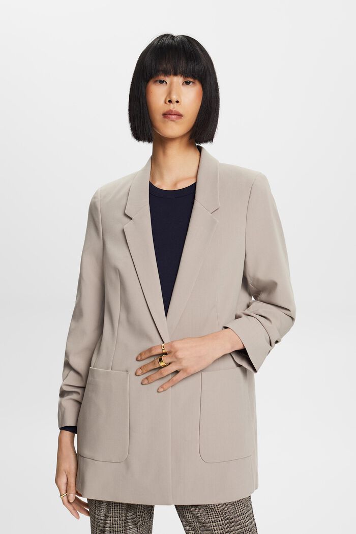 ESPRIT - Blazer with draped sleeves at our online shop
