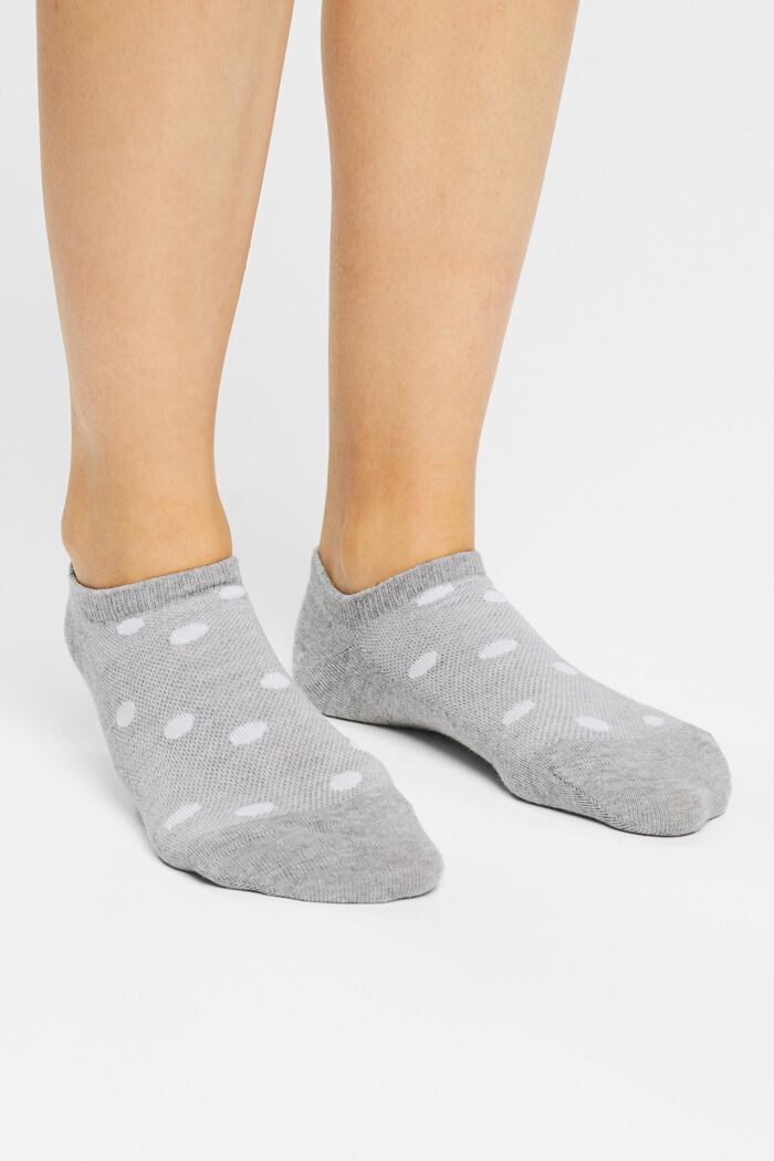 2-pack of trainer socks with mesh, organic cotton, SLATE, detail image number 2