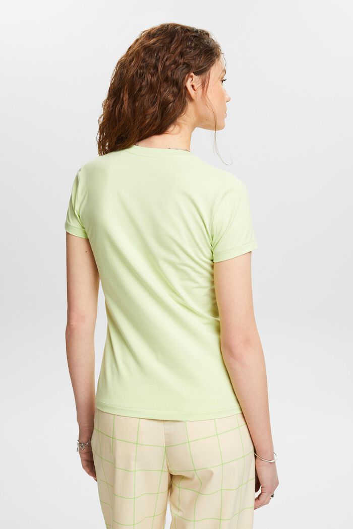 V-Neck Jersey T-Shirt, PASTEL GREEN, detail image number 2