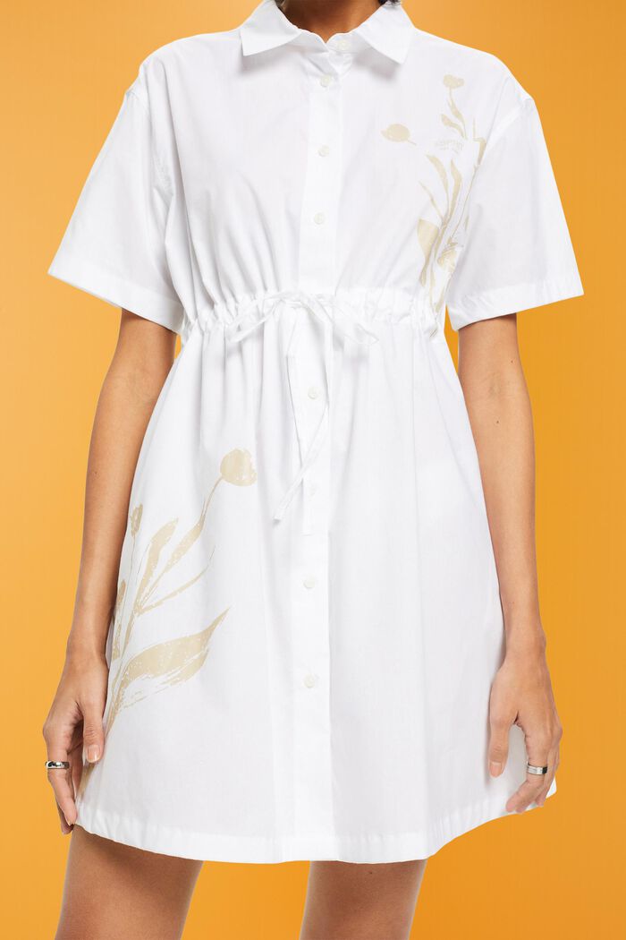 Mini shirt dress with print, WHITE, detail image number 2