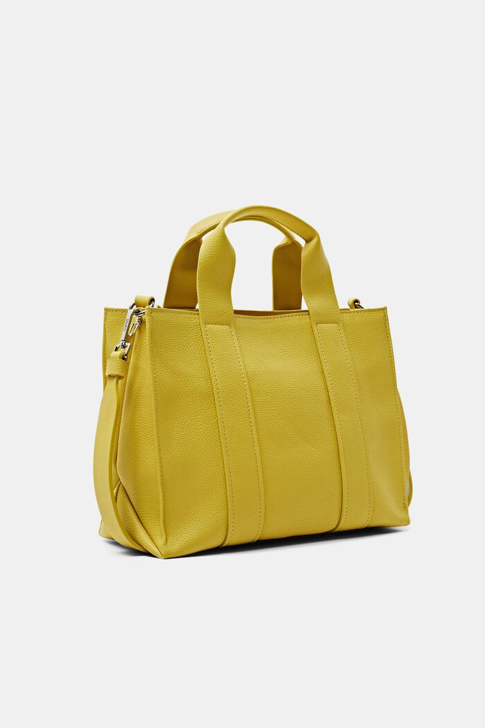 Faux leather shoulder bag, YELLOW, detail image number 2