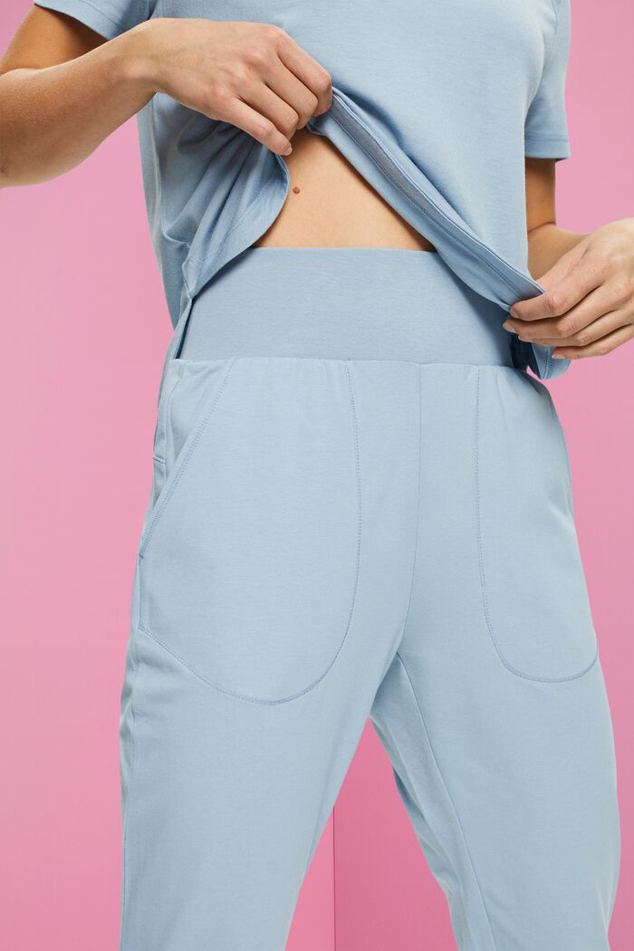 Cotton-jersey sports trousers, PASTEL BLUE, detail image number 2