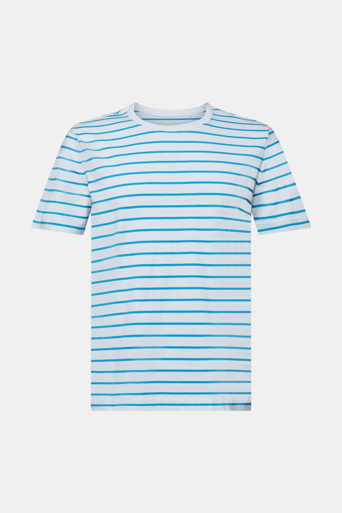 Striped Cotton Jersey T-Shirt, PASTEL BLUE, detail image number 6