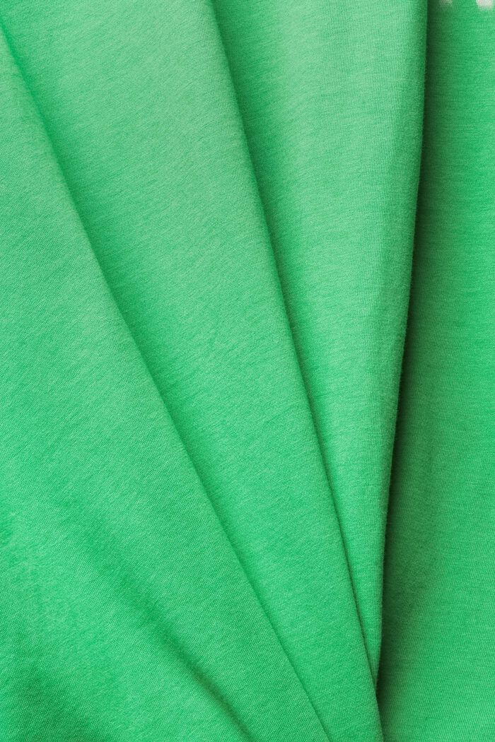 Jersey T-shirt with a print, GREEN, detail image number 4