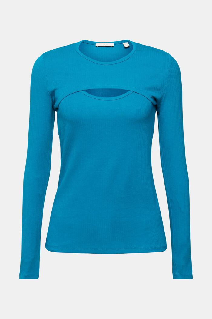 Ribbed two-piece long sleeve, TEAL BLUE, detail image number 2
