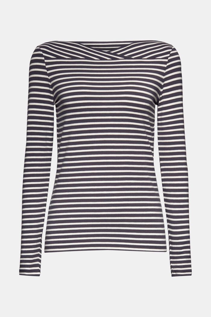 In a TENCEL™/ modal blend: Striped shirt, NAVY, detail image number 8
