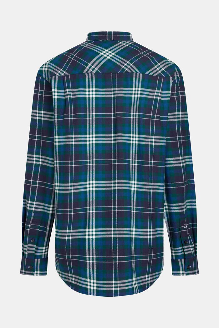 Plaid flannel shirt, TEAL BLUE, detail image number 4