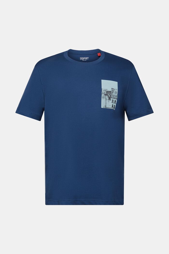 T-shirt with front and back print, GREY BLUE, detail image number 6