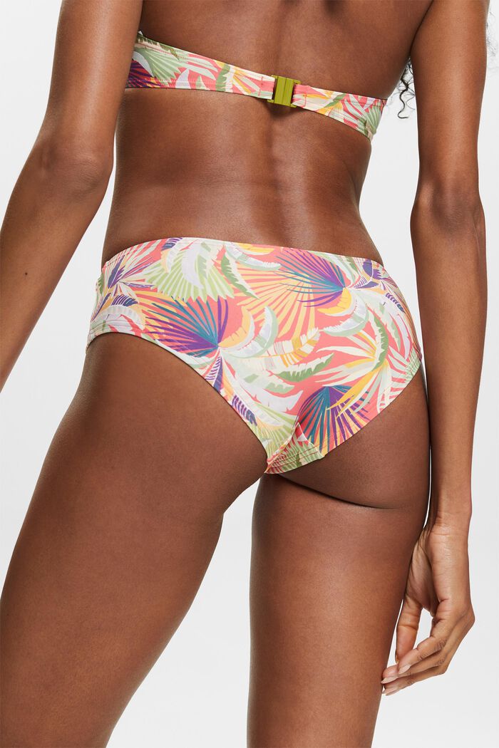 Printed Hipster Bikini Bottoms, CORAL RED, detail image number 1