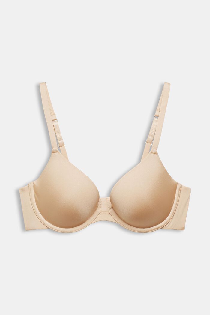 Made of recycled material: push-up microfibre bra, DUSTY NUDE, overview