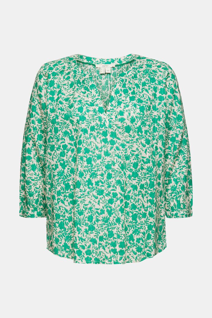 Patterned blouse with 3/4 sleeves