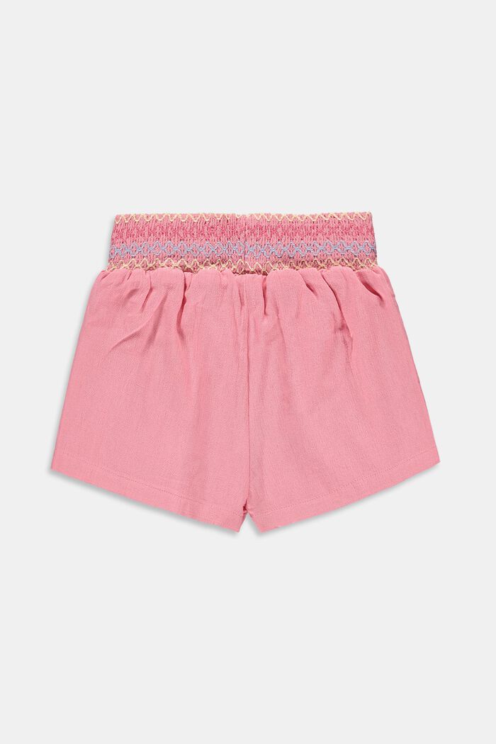 Crêpe shorts with smoking, 100% cotton