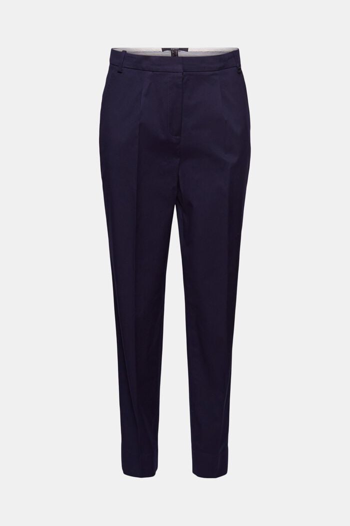 Business chinos made of stretch cotton, NAVY, detail image number 6