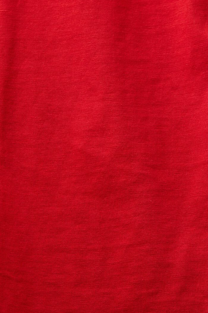 Logo Crewneck T-Shirt, DARK RED, detail image number 4