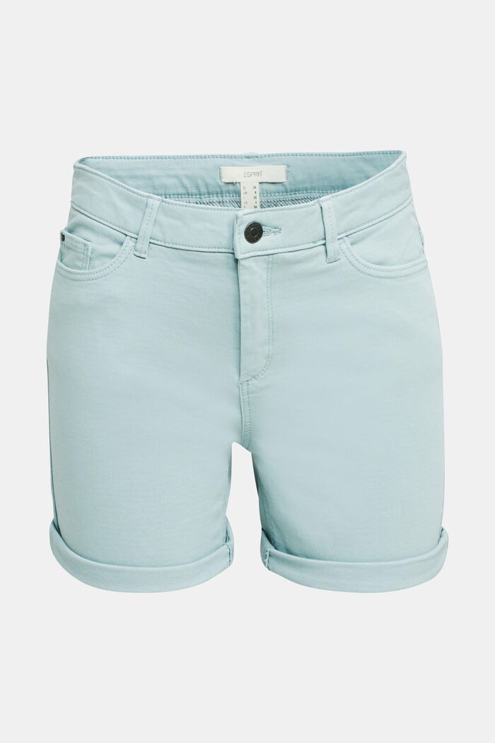 REPREVE® stretch shorts, recycled, LIGHT AQUA GREEN, detail image number 0