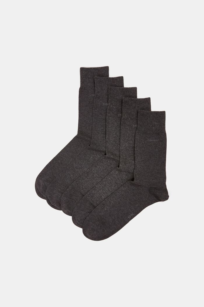 10-pack of socks, organic cotton blend, ANTHRACITE MELANGE, detail image number 0