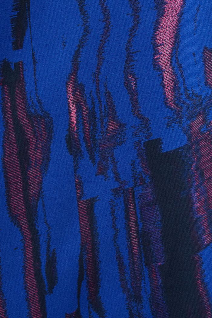 Printed Crêpe Chiffon Mini Dress, BRIGHT BLUE, detail image number 5