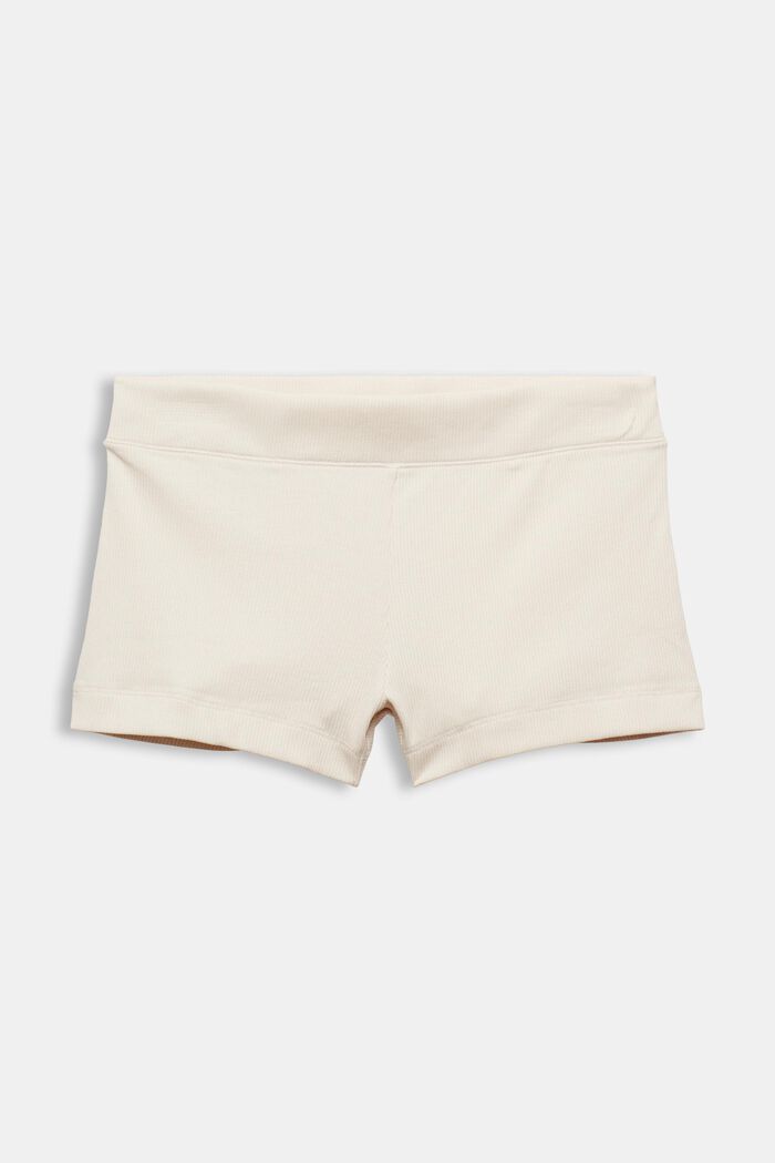 Ribbed cotton shorts