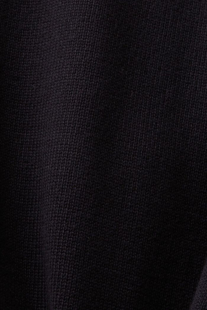 Knitted zip-up cardigan, BLACK, detail image number 5