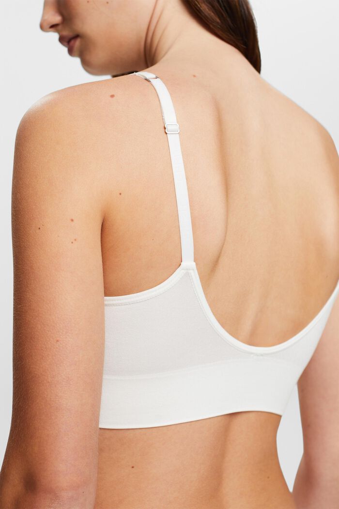 Seamless Padded Logo Bustier, OFF WHITE, detail image number 3