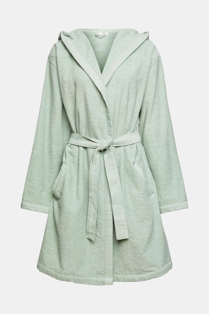 ESPRIT - Bathrobe with a fixed tie-around belt at our online shop